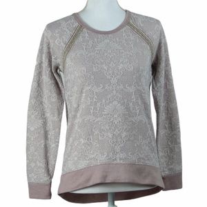 Pink Maurices Lace Overlay Pullover Sweats…
